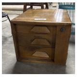 Mid Century Modern Wooden Lockbox.
