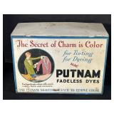 Putnam Linen Dyes Advertising Tin Display.