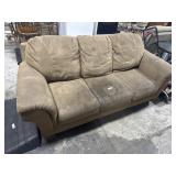 Brown Micro Suade Sofa.