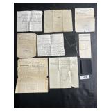 Local Hand Written Ephemera, Invoice, Homework