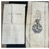 Pair Of Feed Sacks, Fulton Seamless.