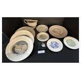 Vintage Transferware, Local Church Plates.