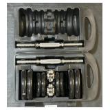 Adjustable Dumbbells Weights W/ Case.