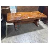 Antique Pine Trestle Table.