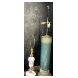 Milk Glass, Resin & Brass Lamps.