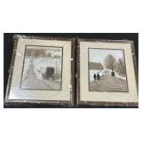 Pair Of Dick Collins Amish Art Photographs.