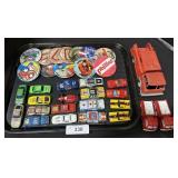 Hubley & HotWheels Toy Cars, Button Pins,
