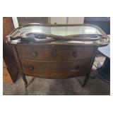 Vtg Tiger Oak Vanity.