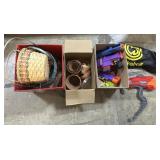 Nerf Guns, Spike Ball, Flower Pots, Baskets.