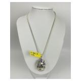 18KT & Sterling Lagos Cabochon Pendant Necklace.