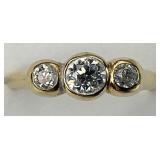 Vintage Gold Diamond Cluster Ring.