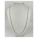 14KT Italian Gold Herringbone Chain Necklace.