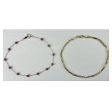 2 14KT Gold Bracelets.