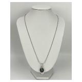 14KT Tahitian Pearl & Diamond Pendant Necklace.