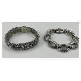 2 Heavy Sterling Silver Konstantino Bracelets.