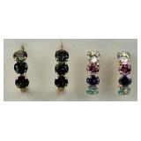 14KT Gold Birthstone & Mystic Topaz Earrings.