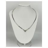 Italian Sterling Silver Omega Choker.
