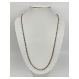 Italian Sterling Silver Twisted Chain Necklace.