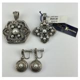 18KT & Sterling Pearl Accent Konstantino Jewelry.