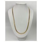 14KT Gold Milor Herringbone Chain Necklace.