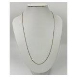 14KT Italian Gold Box Chain Necklace.