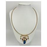 14KT Gold Rona Fisher Style Opal & Diamond Choker.
