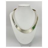Sterling Silver Modernist Choker Necklace.
