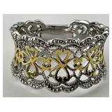 Sterling Silver Vanna K Filigree Pattern Ring.
