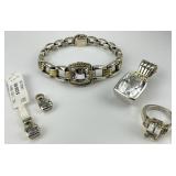 18KT & Sterling White Topaz Diamond Lagos Jewelry.