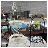 (2) Wrought Iron Fruit & Vegetable Stands.