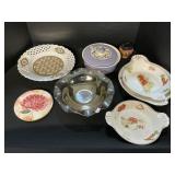 Carnival Glass, 22 Kt. Gold Finish Serviceware.