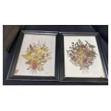 2 Framed Dried Pressed Flowers.