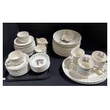 Pixel Style Cross Stitch Dinnerware.