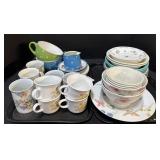 Large Lot Of Dinnerware & Mugs.