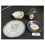 Stangl Pottery Plate, Porcelain Condensed Milk Jar