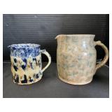 Pair Of Left Handed Russell Henry Pottery