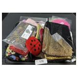 Large Lot Of Mesh Purses & Wallets.