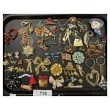 Costume Jewelry, Floral & Fashion Brooches.