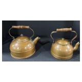 2 Copper Teapots.