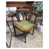 Antique Victorian-Style Corner Chair.