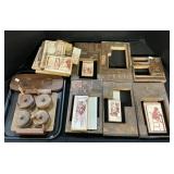 Copper Printing Blocks, MCM Condiment Tray.