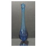 Mid C. Modern Viking Glass Swung Vase.