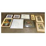 1950ï¿½s Signed Watercolors, Folk Art Prints.