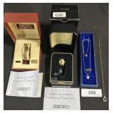 Sterling Silver Necklace, Seiko Wrist Watches.