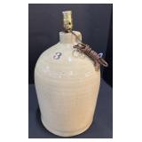 3 Gallon Stoneware Jug Lamp Base.