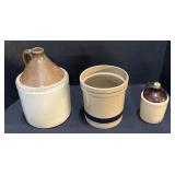 Stoneware Jugs & Planter.