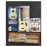 Ukulele & Blues Box Slide Guitar.