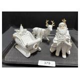 Santa & Reindeer Figures.