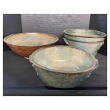 H. Mantz Signed Hand Thrown Large Bowls.