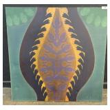 Large Theodore Olik Seed Pod 70ï¿½s Painting.